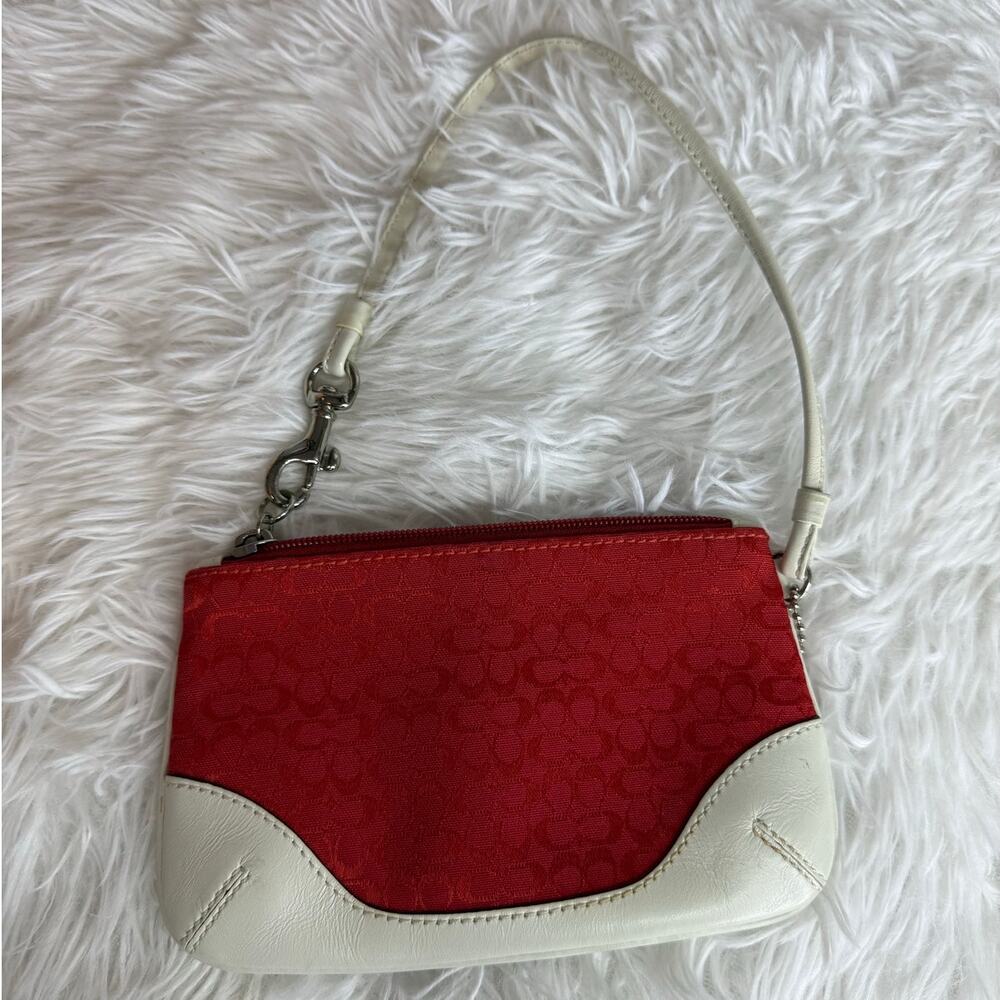 COACH Red Canvas Wristlet - Picture 2 of 8